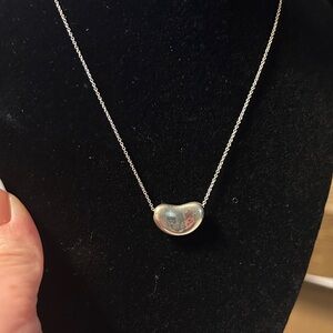 292. Tiffany & Co. Silver Large Bean Necklace w/coa